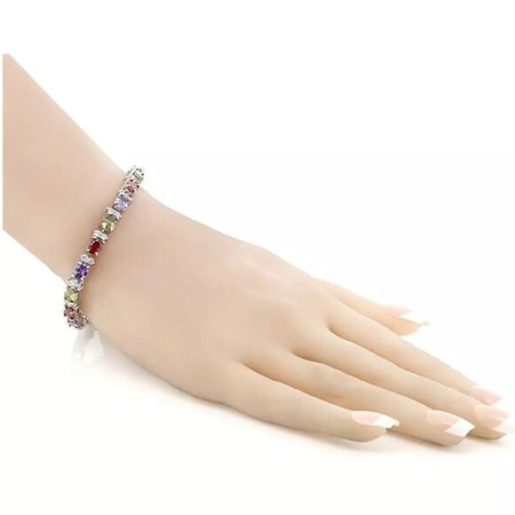 New Womens Diamond Cubic Zirconia Tennis Bracelet - Picture 2 of 2